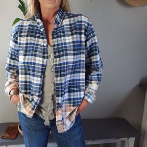 Oversized boyfriend fit plaid shirt